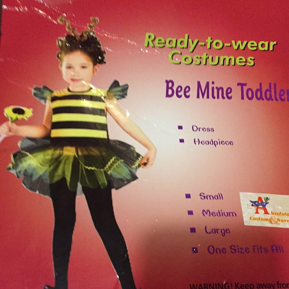 Bee mine Toddler Costume Halloween play medium - Picture 5 of 5